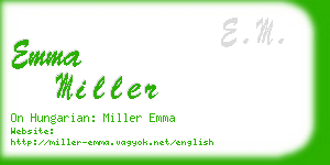 emma miller business card